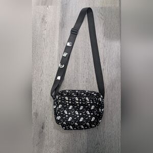 Em & Sprout crossbody bag + pins Ghost and Coffins Goth Alt Spooky